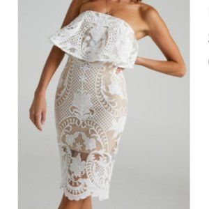 Showpo White Lace Dress